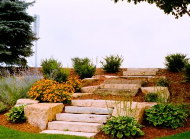 Large natural stone steps