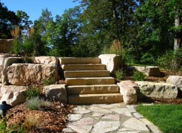 Boulder steps stairway