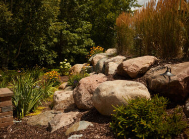 landscape design with Boulders