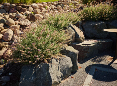 boulder walls with seating